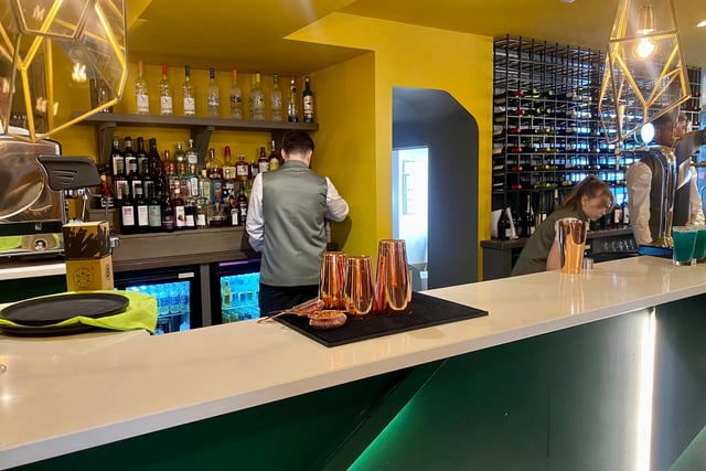 The extensive wine list includes vegan options, served alongside cocktails, spirits and a range of Kirkstall Brewery beers.