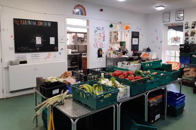 Food is donated to Rainbow Junktion from various businesses and charities in Leeds