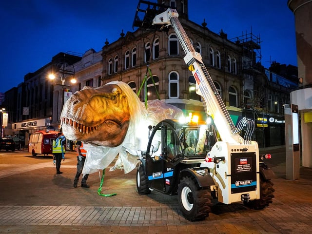 It was craned into its prime location underneath the atrium at Trinity Leeds.