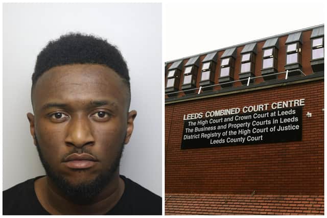 Darnell Hanley, 23, was sentenced to two years and four months in prison for being in possession of class A drugs and for driving a car without insurance or a license. Photo: West Yorkshire Police.
