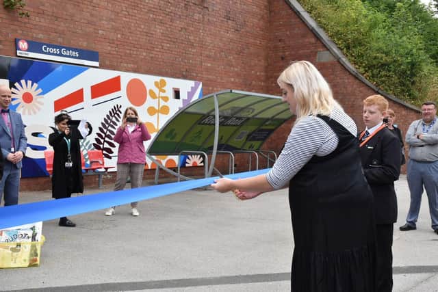 The mural was officially "opened" by Leeds city councillor Jess Lennox.
