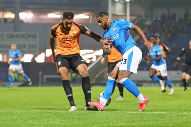 Chesterfield beat Barnet 4-2 on Tuesday night. Pictured: Stefan Payne. Image: Tina Jenner.