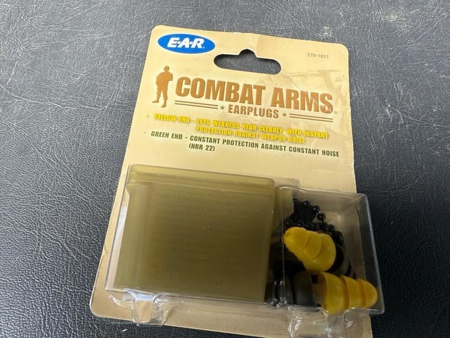 3M combat earplugs in the packet