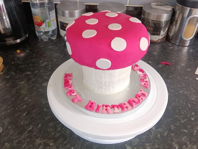 A mushroom themed cake from Robyn Louise Mangan.