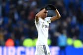 CARDIFF, WALES - JANUARY 08: Cody Drameh of Leeds United acknowledges the fans following the Emirates FA Cup Third Round match between Cardiff City and Leeds United at Cardiff City Stadium on January 08, 2023 in Cardiff, Wales. (Photo by Dan Mullan/Getty Images)