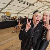 Jedward were happy to chat and meet fans at Leeds Festival 2023. Photo: National World