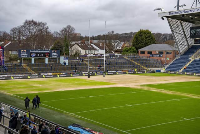 Anotehr view of the Headingley pitch as it looked before Sunday's game against Bradford. Picture by Tony Johnson.
