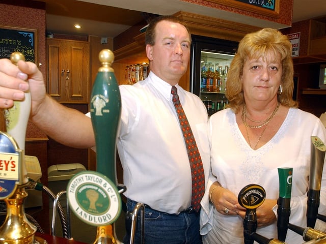Do you remember John and Lorraine Mitchell? They ran the Town Hall Tavern pub. Pictured in August 2003.