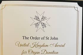 The Scroll signed by HRH The Duke of Gloucester Grand Prior of the Order of St John