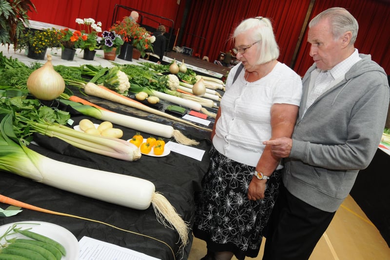 The Seaburn Centre was the venue for the Sunderland Horticultural Show in 2012. Pamela and Alan Longley from Pennywell were pictured as they looked over some of the prize-winning specimens in the vegetable section.