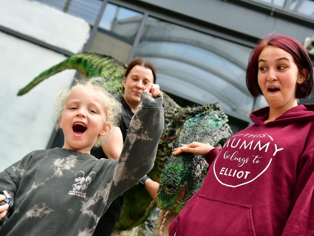 Roar-some! Free family fun with the Walkersaurus-rex at Trinity Walk.