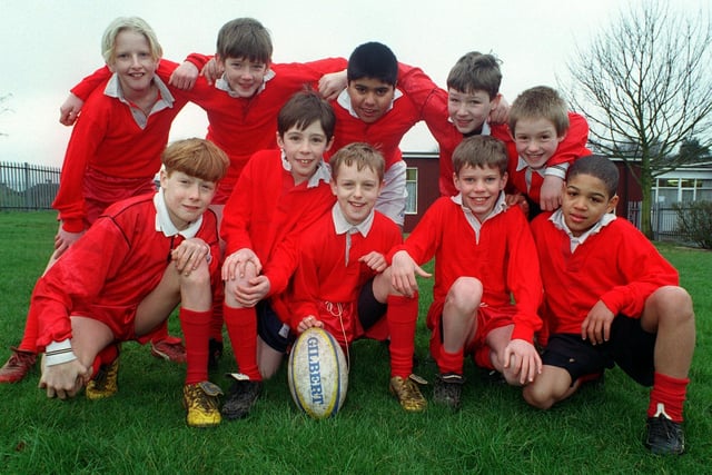 The Year 6 rugby team at Cookridge Primary School pictured in March 1999.