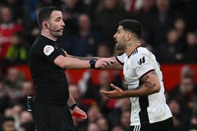 IN DOUBT - Leeds United could face a Fulham side without talismanic striker Aleksandar Mitrovic in April after he was sent off for pushing referee Chris Kavanagh. Pic: Getty