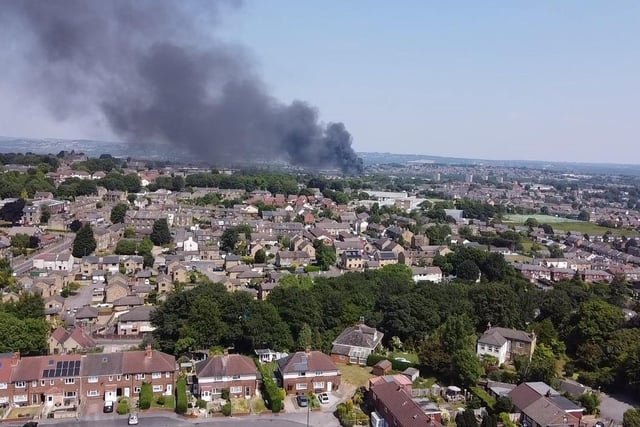 West Yorkshire Police are at the scene and are assisting firefighters as they tackle the blaze