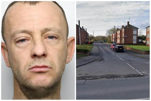 This drunken addict broke into a flat and threatened to stab the occupier with a steak knife while she was in bed what was described as an “utterly terrifying experience”. He waved the serrated-edged blade at the woman and her partner after forcing his way into the flat on Bryan Close in Castleford. He was jailed for 21 months with a five-year restraining order.