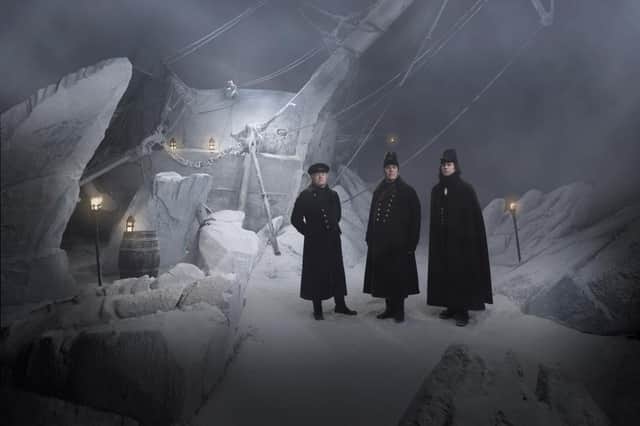 The Terror featuring Ciarán Hinds as John Franklin, Tobias Menzies as James Fitzjames, Jared Harris as Francis Crozier. (Pic: Nadav Kander/AMC)