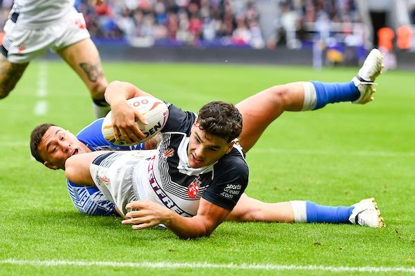 Strong defensively and earned his try 9.