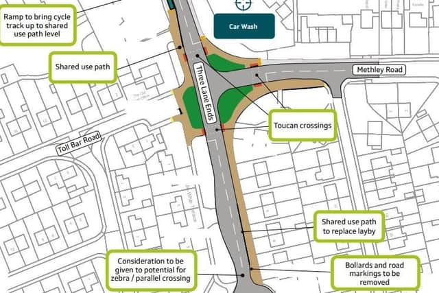 It's hoped the improvements will make it easier for everyone to reach the Castleford to Wakefield Greenway and Three Lane Ends Primary Academy, while sharing the space safely and comfortably.