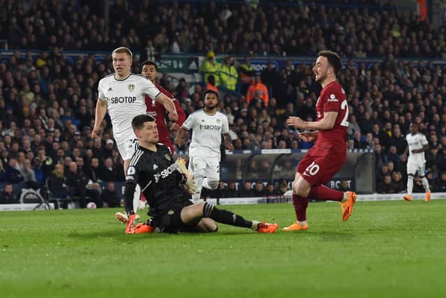 SCYTHED APART: Diogo Jota bags Liverpool's third. Photo by John Powell/Liverpool FC via Getty Images.