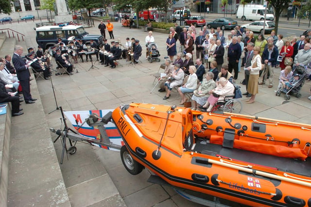 Naming Ceremony and service of Dedication of the lifeboat City of Leeds II in Leeds city centre, in June, 2006.