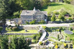 An aerial view of the stunning home and gardens near Halifax.