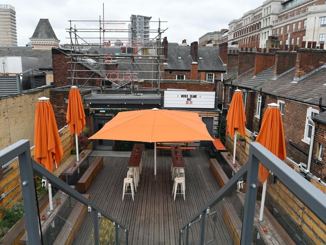 The roof garden at Headrow House is the go-to place for many in Leeds when the sun peaks out from behind the clouds. The spacious terrace is just one of the drinking spots across this four-floor venue.