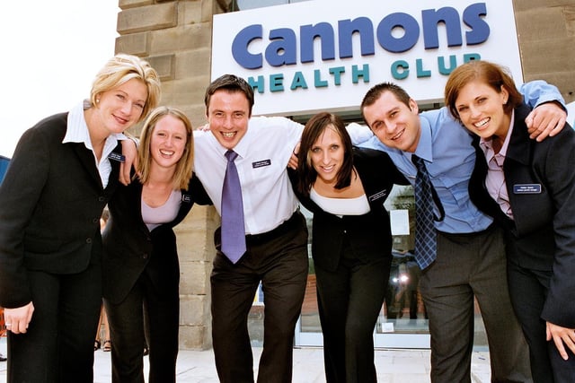 Cannons Health Club opened in the town in September 2003. Pictured, from left, are  general manager Alison Shaw with her team, Sarah Barker, Daniel Hartigan, Michelle Smith, Mark Thompson and Helen Jones.