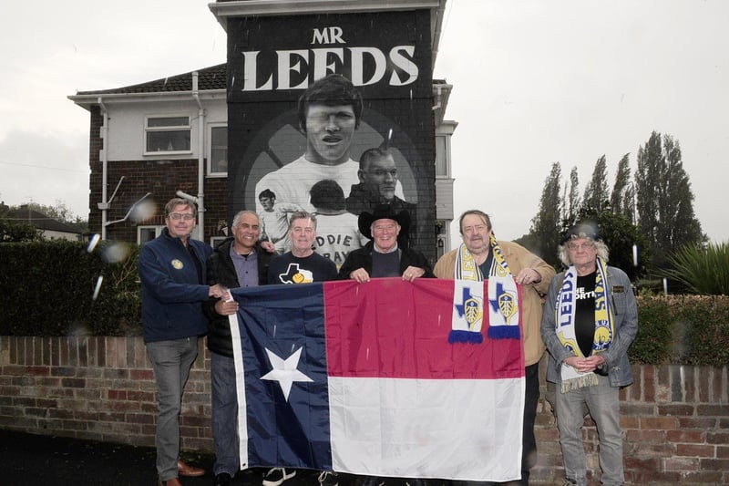 Pictured is Eddie Gray with Leeds United Texas who sponsored the mural