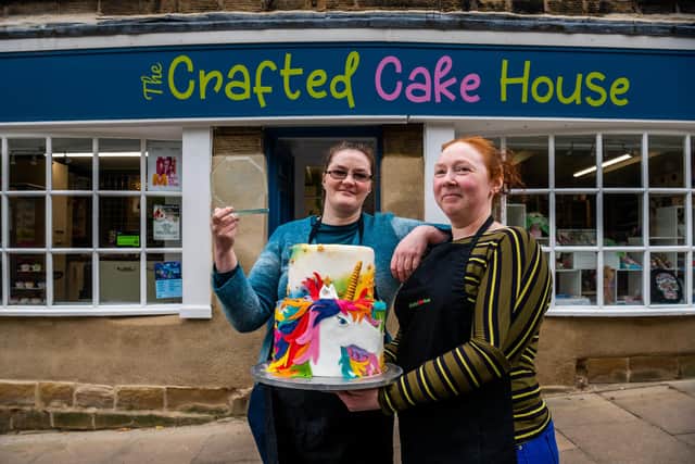 Sisters Kim (left) and Natalie Church, owners of The Crafted Cake House in Morley (Photo: James Hardisty)