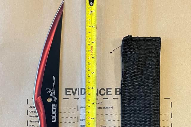 Weapons were found after the three teenagers were detained. Image: North Yorkshire Police