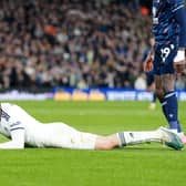 Leeds United's Patrick Bamford reacts on the floor during the Premier League match at Elland Road, Leeds. Picture date: Tuesday April 4, 2023. (Pic: PA)