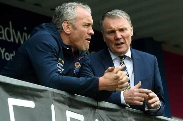 Gary Hetherington, right, seen with Leeds Rhinos' most successful coach, Brian McDermott. Picture by Jonathan Gawthorpe.