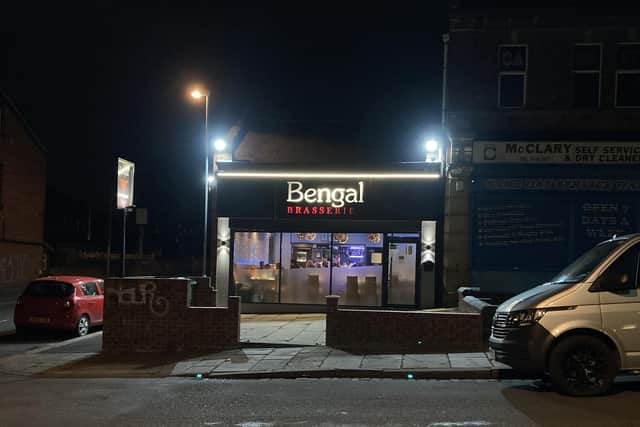 Bengal Brasserie by night.