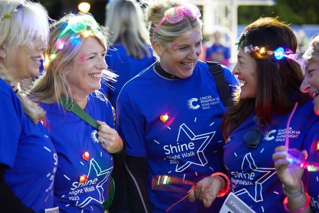 Participants at Cancer Research UK's Shine night walk