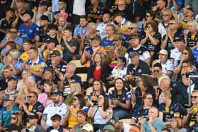 Leeds Rhinos fans at last Sunday's game in York. Picture by David Harrison.