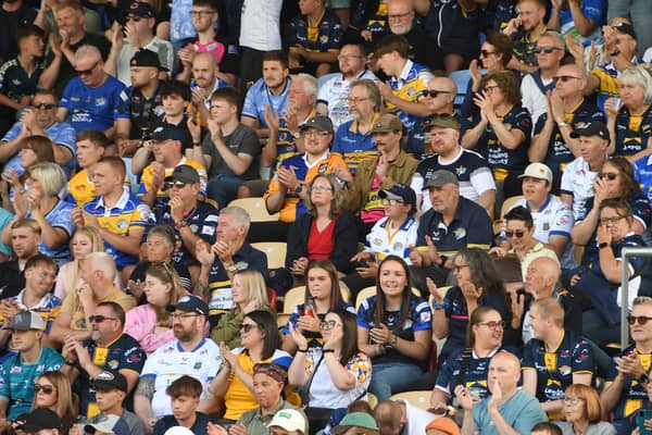 Leeds Rhinos fans at last Sunday's game in York. Picture by David Harrison.