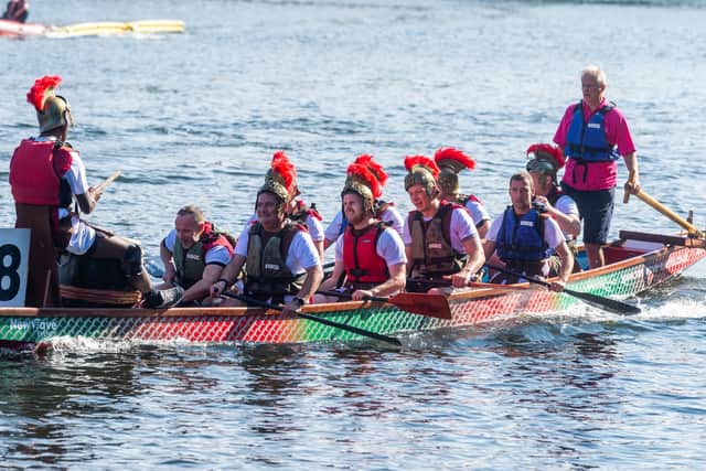 The Dragon Boat Race brings "fast and furious" action to the lake. Photo: James Hardisty.