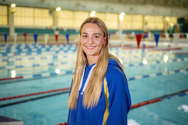 City of Leeds swimmer Leah Schlosshan at the John Charles Aquatic Centre where she will spend the next year trying to reach the Paris Olympics (Picture: Tony Johnson)