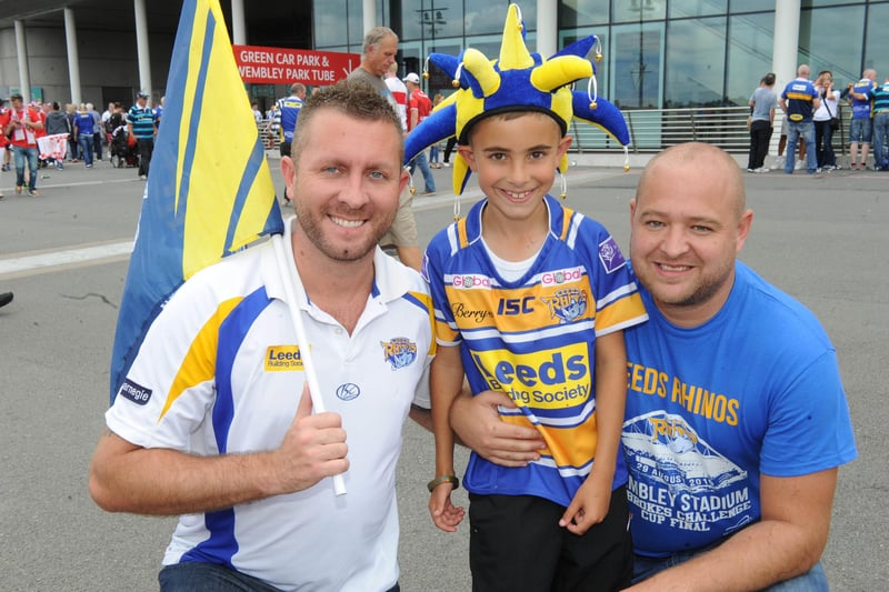 Rhinos fans at Wembley before the final.