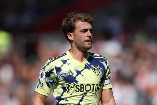 SOUTHAMPTON, ENGLAND - AUGUST 13: Patrick Bamford of Leeds United during the Premier League match between Southampton FC and Leeds United at Friends Provident St. Mary's Stadium on August 13, 2022 in Southampton, England. (Photo by Eddie Keogh/Getty Images)
