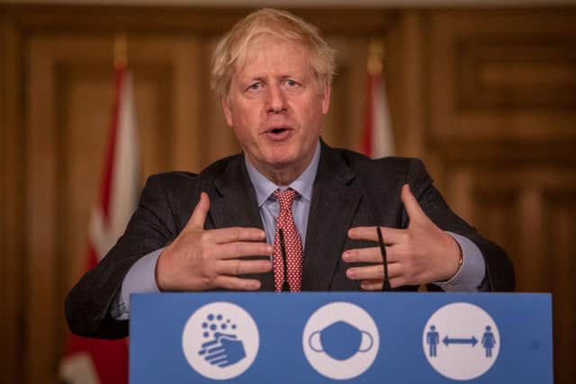 Prime Minister Boris Johnson addresses the nation during a remote press conference at Downing Street on 30 September 2020 (Photo: Jack Hill - WPA Pool/Getty Images)