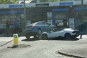 The Lamborghini ended up with another car on its bonnet. Image: Ryan Odgers