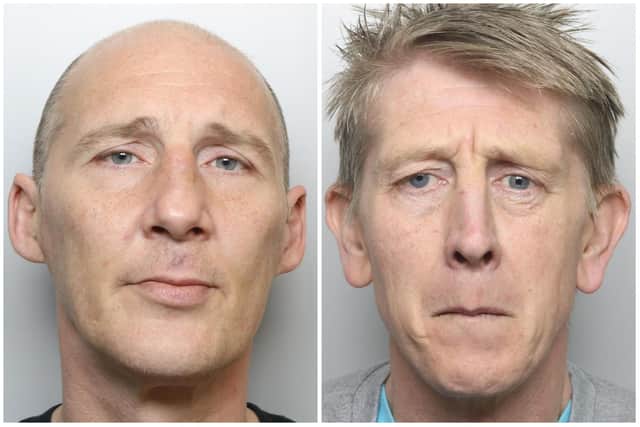 Robshaw (left) and Bland were both jailed for the robberies.