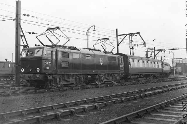 Electrically powered passenger service between Manchester and Sheffield No. 26026, early 1952.