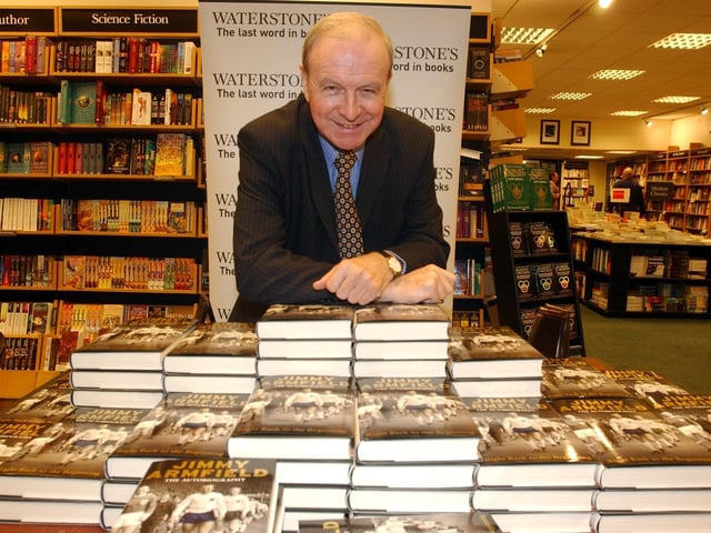 Former Leeds United manager Jimmy Armfield visited Waterstone's in the city centre in February 2004 to sign copies of his new book.