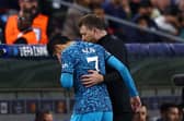 MARSEILLE, FRANCE - NOVEMBER 01: Son Heung-Min of Tottenham Hotspur is substituted after an injury during the UEFA Champions League group D match between Olympique Marseille and Tottenham Hotspur at Orange Velodrome on November 01, 2022 in Marseille, France. (Photo by Clive Rose/Getty Images)