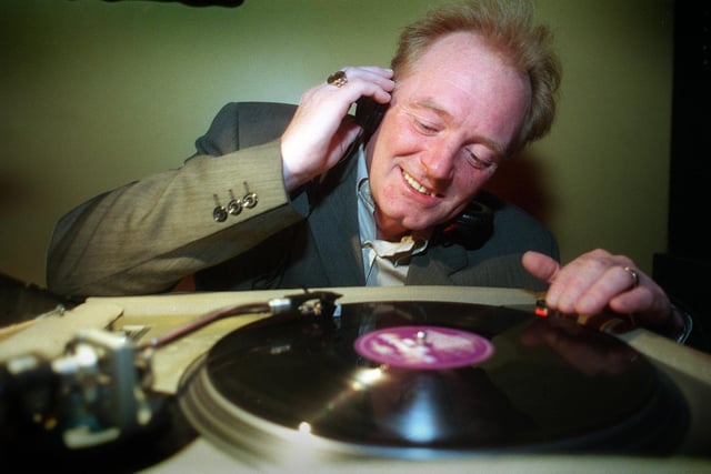 Coronation Street actor Bruce Jones, who played Les Battersby, spins the tunes at Club Nato in October 1988.