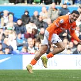MATCH-WINNER: Ian Poveda for Blackpool, pictured celebrating his strike at Birmingham City. Photo by Cameron Smith/Getty Images.