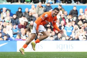 MATCH-WINNER: Ian Poveda for Blackpool, pictured celebrating his strike at Birmingham City. Photo by Cameron Smith/Getty Images.