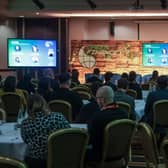 Kate Hutchinson, CEO of the Sustainability Community presenting to an audience during an event delivered by the business